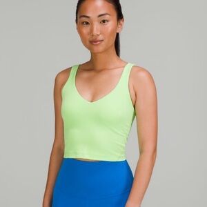 NWOT lululemon align scream green light tank Size 6 tried on once!